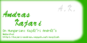 andras kajari business card